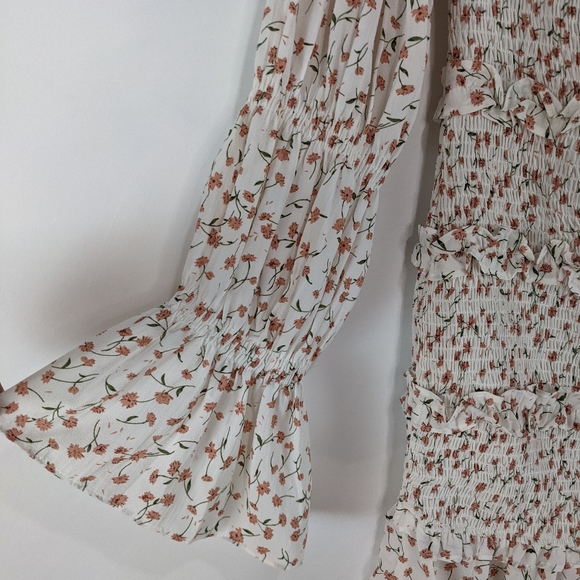 Sabo Skirt Shirred Lule Floral Off Shoulder Mini - Picture 9 of 12